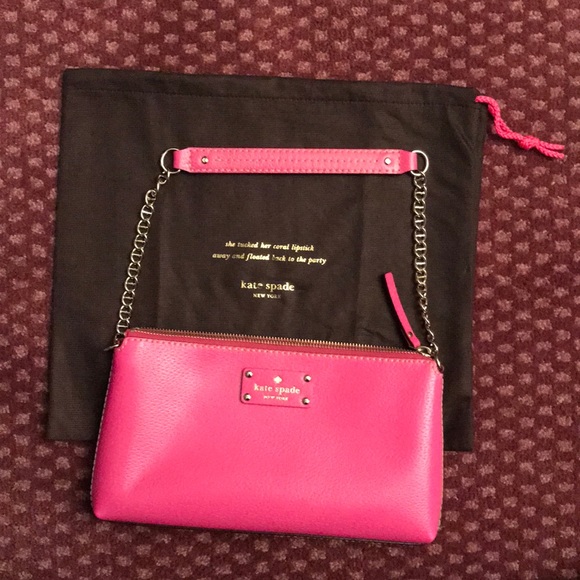 Kate Spade Pink handbag with gold chain NWOT - Picture 1 of 5
